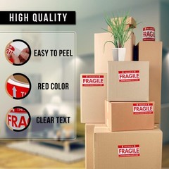 3×5 Inch – 100 Fragile This Side Up Stickers for Shipping – Easy Tear, Perman…