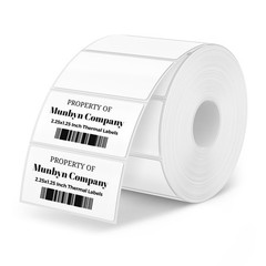 2.25″x1.25″ Thermal Sticker Labels, White Self-Adhesive Barcode Label Paper f…