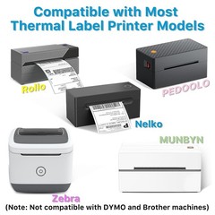 2″x2″ White Square Direct Thermal Labels Logo Sticker for Zebra & Rollo 700/Roll
