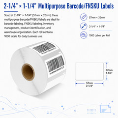 4Rolls Compatible DYMO 30334 Multipurpose Barcode Labels 2-1/4″ x 1-1/4″ LW450