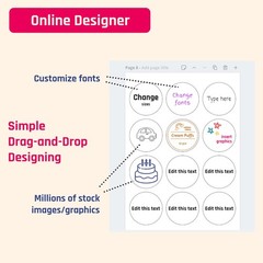 40 Sheets – 3 inch Round Circle Labels, White Printable Stickers for Laser/In…
