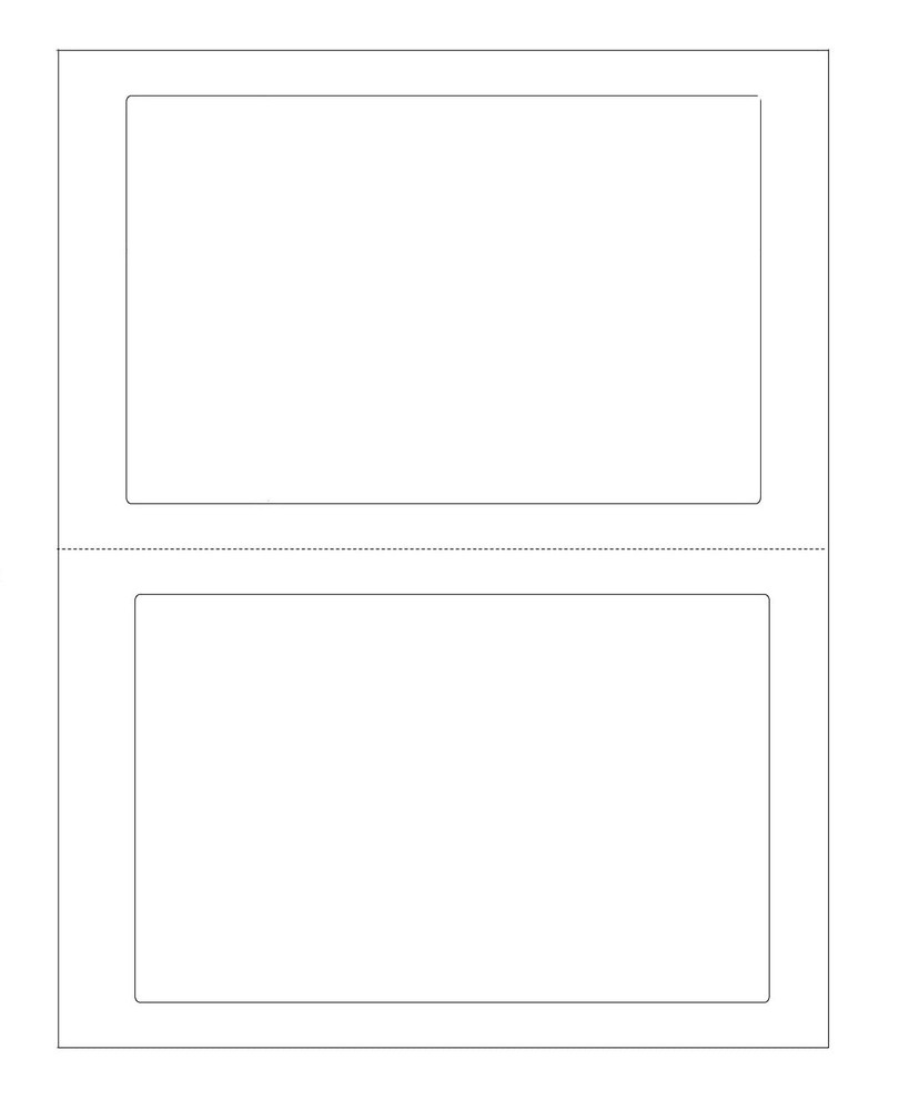 200 Adhesive 7″ x 4.5″ Round Corner Perforated Blank Labels 2 Per 100 Sheets