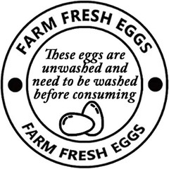 2 Inch Farm Fresh Eggs Carton Labels Farm Fresh Egg Unwashed Handling Labels …