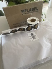 200 Shipping Labels 8.5×5.5 Adhesive + Gold Foil Stickers + White Tissue Ream