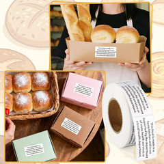 1000 Pcs Cottage Food Law Labels Stickers, Thermal Printed Adhesive Labels Home