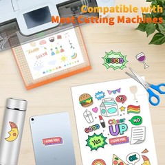 8.5″ X 11″ Full Sheet Label Sticker Paper for Laser & Inkjet Printers [100 Sheet