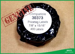 Dymo(R) Compatible 30373 Rolls Multipurpose Pricing Labels White Rat Tail Style