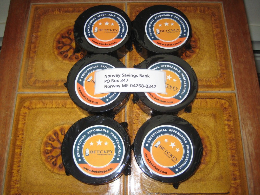 Betckey Premium Labels 1-1/8”X3-1/2” Lot of 6 Rolls-labeling Tape…New/Sealed