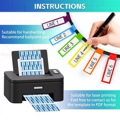 360PCS Cable Labels 12 Colors Waterproof Cable Tags Wire Cord Label for Elect…