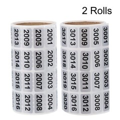 2001 to 3000 3001 to 4000 Consecutive Number Stickers Inventory Label Black N…