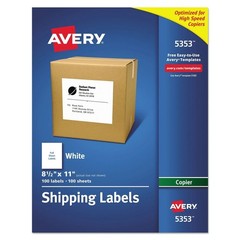 Avery Copier Mailing Labels, Copiers, 8.5 x 11, White, Choose Your Count.