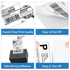 24 Stacks 4×6 Thermal Labels 500 Labels/Stack for Rollo Zebra – 12000 Labels
