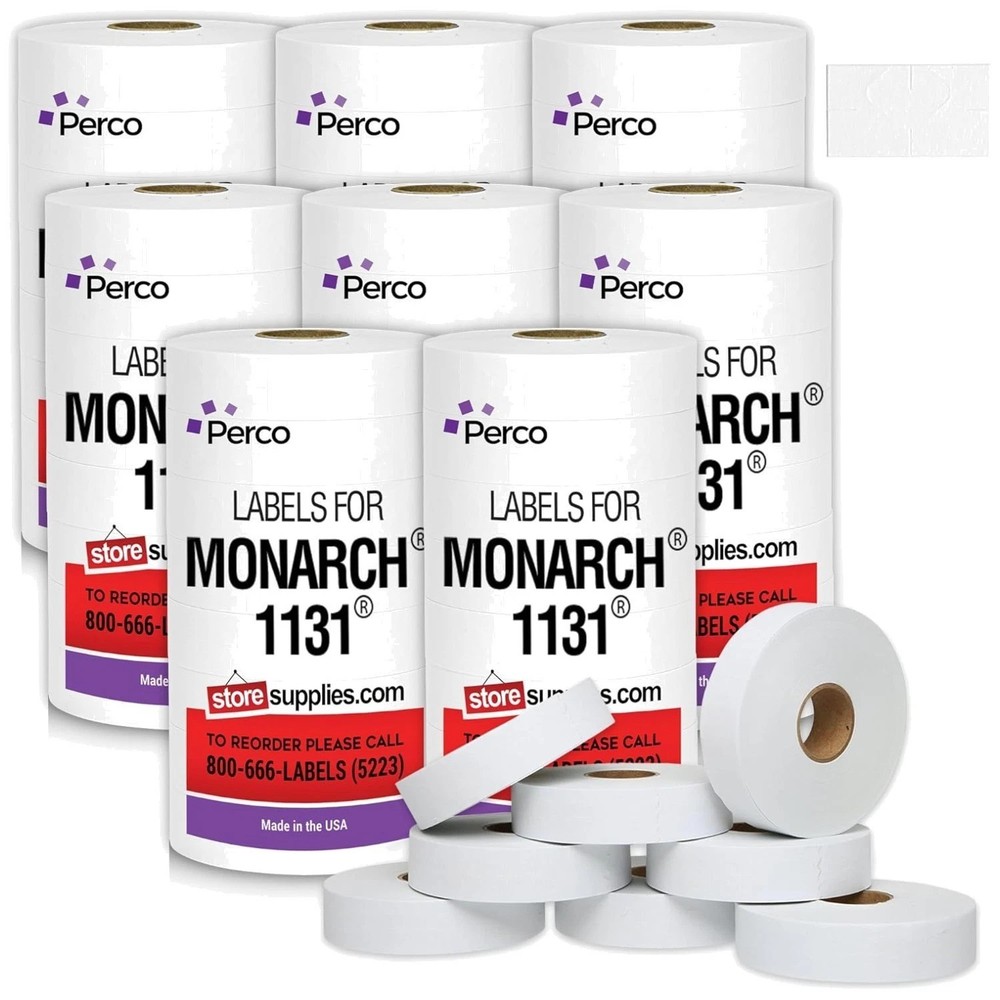 Monarch 1131 White Pricing Labels – 160,000 Labels