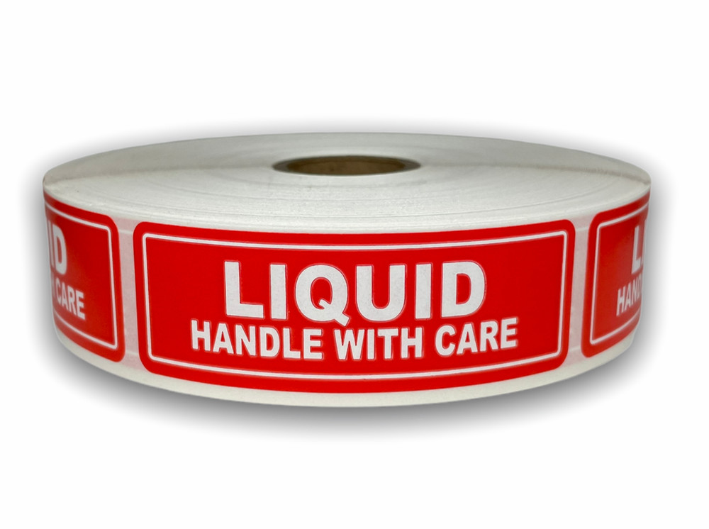 Liquid 1″x3″ Labels 500 Pcs Handle with Care Fragile Adhesive Stickers