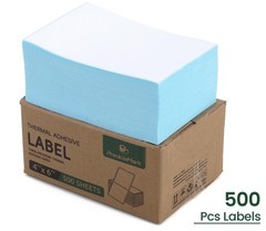 4×6 Thermal Shipping Labels 500 Fanfold Perforated Permanent Adhesive