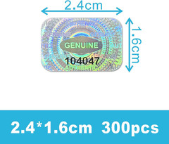 300 Pcs Tamper Proof Hologram Stickers Silver High Security Tamper Evident Warra