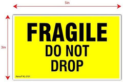 3″ X 5″ Fragile Do Not Drop Fluorescent Shipping Label Stickers – 500 Permanent