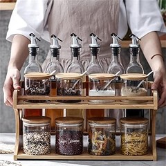 278 Pcs Clear Spice Jar Labels Preprinted Set,Waterproof Pantry Labels Stickers