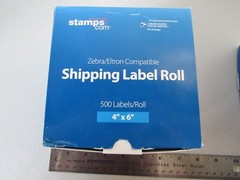 Lot of 1000 4”x 6″ Shipping Labels Zebra Eltron Compatible Stamps.com 2x Rolls