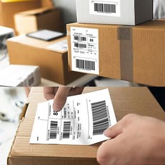 1000Labels 4×6 Fanfold Direct Thermal Shipping Labels Blank for Zebra and Rollo