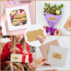 Etiquetas adhesivas tarros y botellas de color marrón kraft | Kraft en blanco