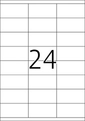 Self Adhesive Multi-Purpose Labels, 24 Labels per A4 Sheet, 2400 Labels for Lase