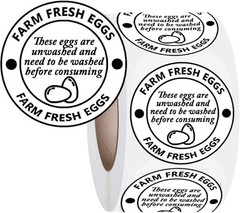 2 Inch Farm Fresh Eggs Carton Labels Farm Fresh Egg Unwashed Handling Labels …