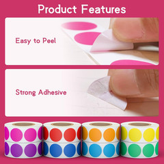 4000 PCS 3/4″ Colored Dot Stickers Circle Color Coding Labels, 8 Colors Coding
