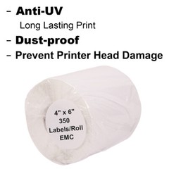 350 Labels/Roll 4″ x 6″ Thermal Label Self Adhesive Blank Label Paper for Zebra