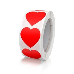 500Pcs 1 Inch Heart Shaped Tanning Stickers for Valentine’s Day Wedding Evelopes