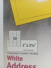 Laser Labels, Mailing, 1″x2-5/8″, 750/PK, White – Laser Labels