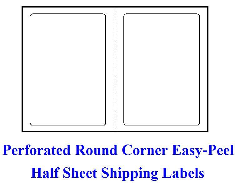 600 Self Adhesive Round Corner Shipping Labels 8.5 x 5.5 Half Sheet eBay UPS