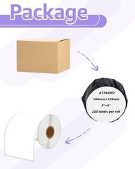 3Rolls Compatible DYMO 4XL Labels Direct Thermal Shipping Labels 4″x6″ 1744907