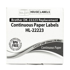 Non-OEM Fits BROTHER DK-2223 Continuous Labels (1-31/32″ x 100 feet) (22) Rolls