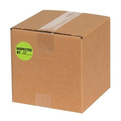 Tape Logic 2′ Circle Label Inspected by’ Fluorescent Green Roll of 500 Sticke…