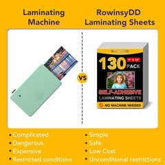 130 PCS Self-Adhesive Laminating Sheets, 9 x 12 Inches Clear Laminating Sheet…