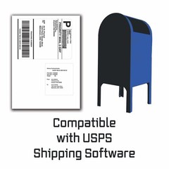 50 Laser /Ink Jet Labels Click-N-Ship with Peel Off Receipt -Perfect for USPS!