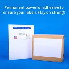 Premium Label Supply White Sticker Half Sheet Labels – 8.5″ x 5.5″ – Laser/In…