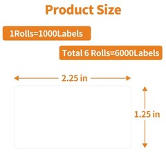 MFLABEL 2-1/4 x 1-1/4 Inch Direct Thermal Perforated Shipping Labels, 2.25×1….