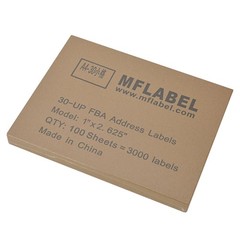 1 x 2 5/8 30000 Address Blank Labels Laser Ink Jet Mailing Adhesive 2.625 x 1