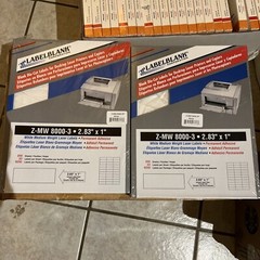 2 Packs LABELBLANK Z-MW-8000-3 2.83″X 1″ BLANK DIE-CUT SheetLABELS 16,500 Labels