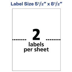 White Shipping Labels 5-1/2 x 8-1/2 Inch TrueBlock Paper for Laser and Inkjet