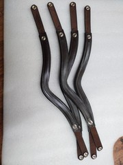 CUSTOMIZED Set of 15 Leather Snap Browband–Empty Channel 8mm, Cob & Full Size.