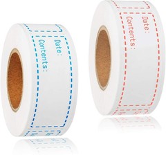 1×3 Inch Food Storage Labels (300pcs) – Waterproof & Easy Clean, Dual Colors