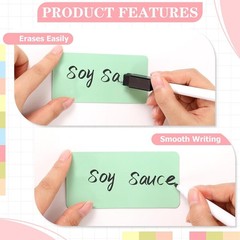 48 Pack Magnetic Dry Erase Labels, 4”x 2” Colorful Name Tags Magnetic Blank…