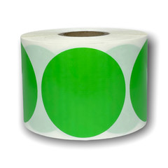 ZEBRA / ELTRON Direct Thermal Labels 3″ Round Green – (3) Rolls of 500 EA