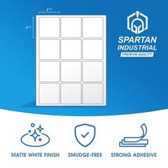 2.5″ X 2.5″ Matte White Printable Square Labels (30 Sheets, 360 Stickers) Pro…