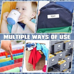 300 Pcs Clothing Labels No Iron Fabric Labels Washable Name Tags for Nursing Hom