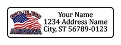 400 God Bless America Personalized Return Address Labels. 1/2 inch by 1 3/4 inch