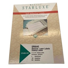 STARLUXE LABELS SR6645 Shipping Label – 600-4″ x 3-1/3″, 6-Up, Laser Labels